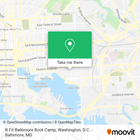 B Fit Baltimore Boot Camp map