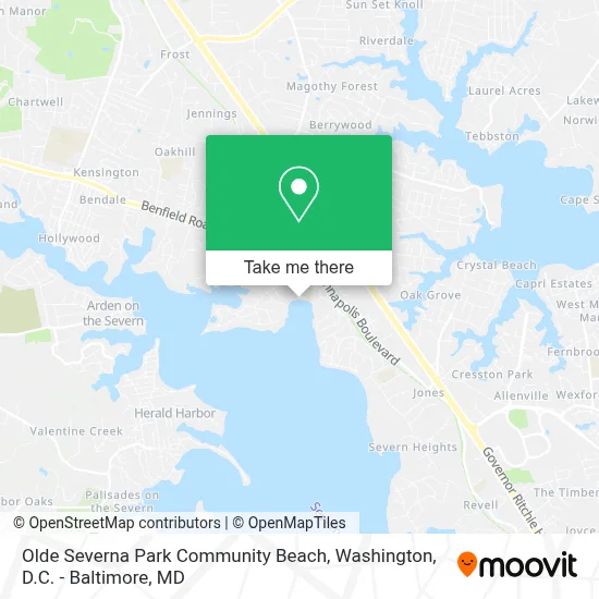 Olde Severna Park Community Beach map