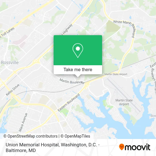 Union Memorial Hospital map