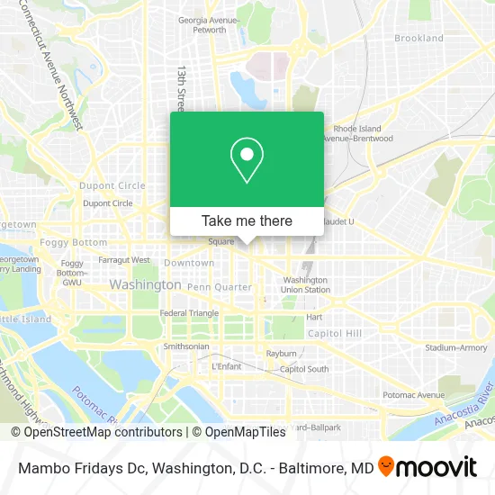 Mambo Fridays Dc map