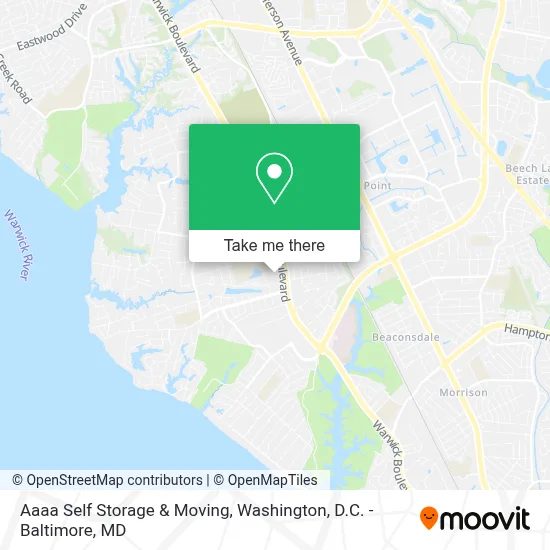 Aaaa Self Storage & Moving map