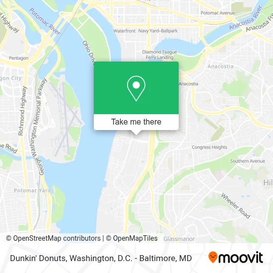 Dunkin' Donuts map