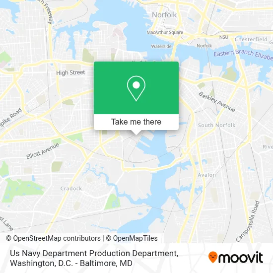 Us Navy Department Production Department map