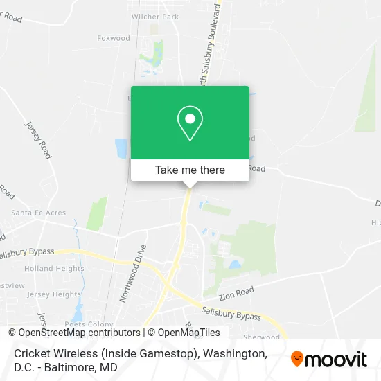 Cricket Wireless (Inside Gamestop) map