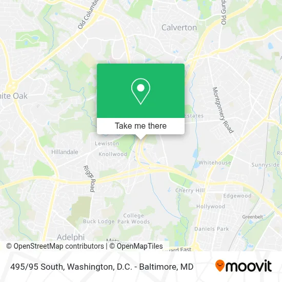495/95 South map