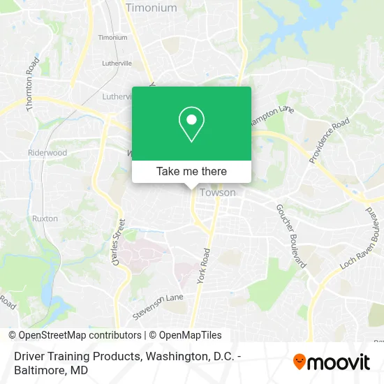 Driver Training Products map
