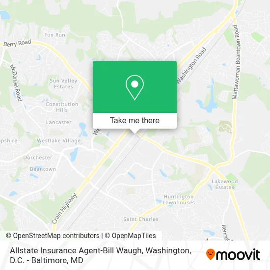 Allstate Insurance Agent-Bill Waugh map