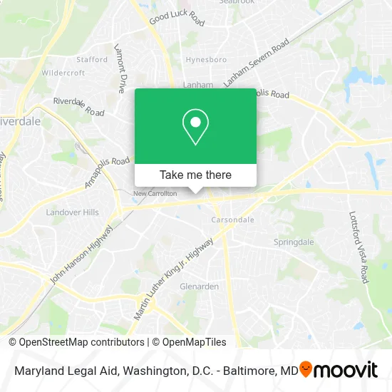 Maryland Legal Aid map