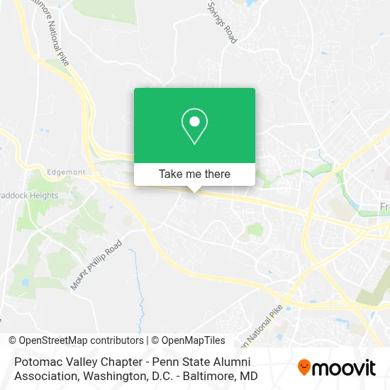 Potomac Valley Chapter - Penn State Alumni Association map