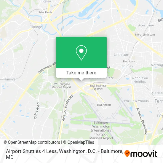 Airport Shuttles 4 Less map