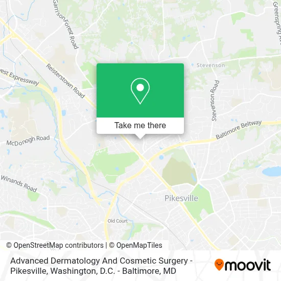 Advanced Dermatology And Cosmetic Surgery - Pikesville map