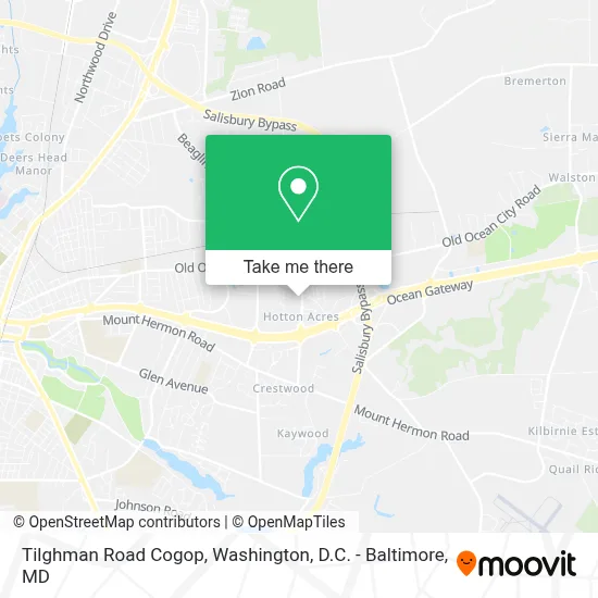 Tilghman Road Cogop map
