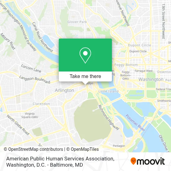 American Public Human Services Association map