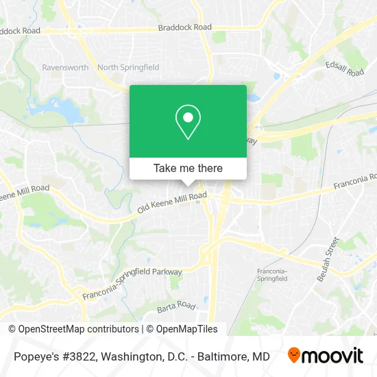 Popeye's #3822 map