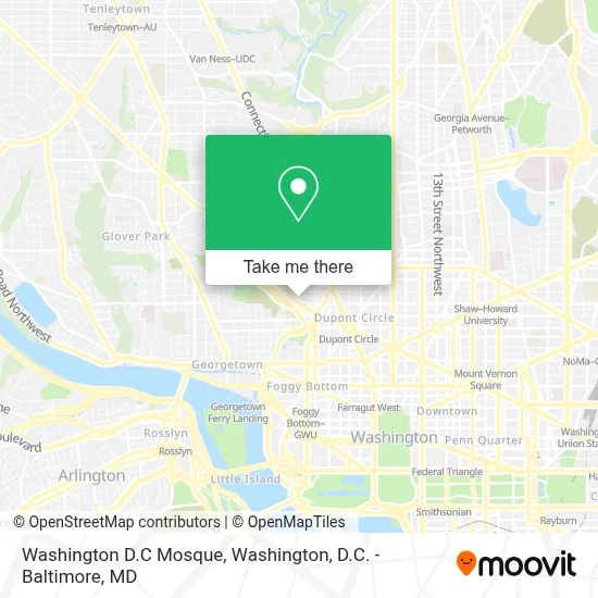 Washington D.C Mosque map