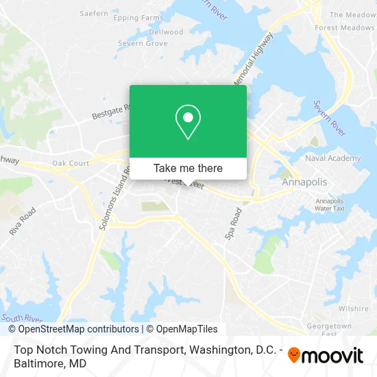 Top Notch Towing And Transport map