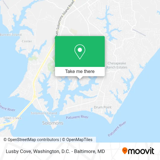 Lusby Cove map