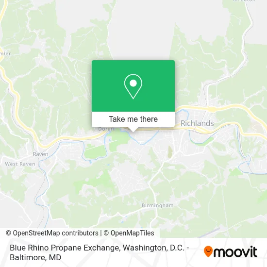 Blue Rhino Propane Exchange map