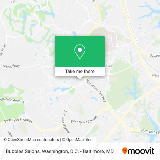 Bubbles Salons map