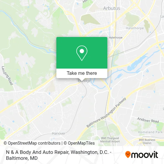 N & A Body And Auto Repair map
