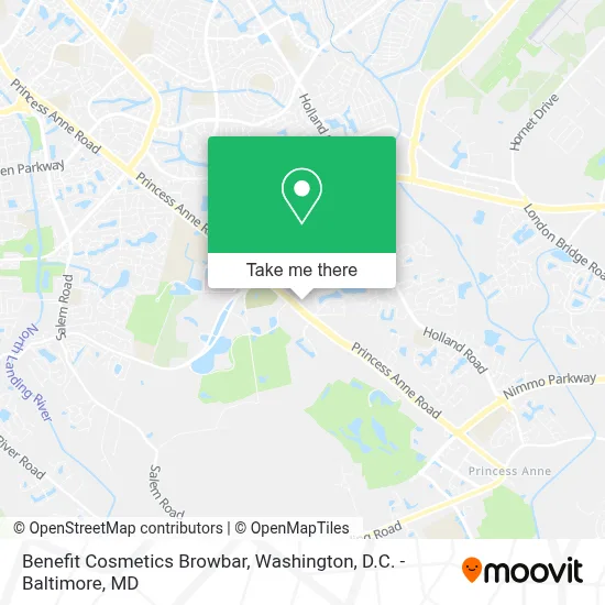 Benefit Cosmetics Browbar map