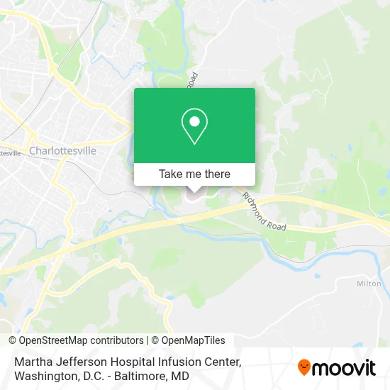 Martha Jefferson Hospital Infusion Center map