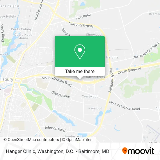 Hanger Clinic map