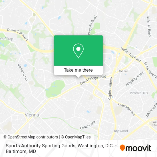 Sports Authority Sporting Goods map