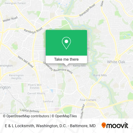 E & L Locksmith map
