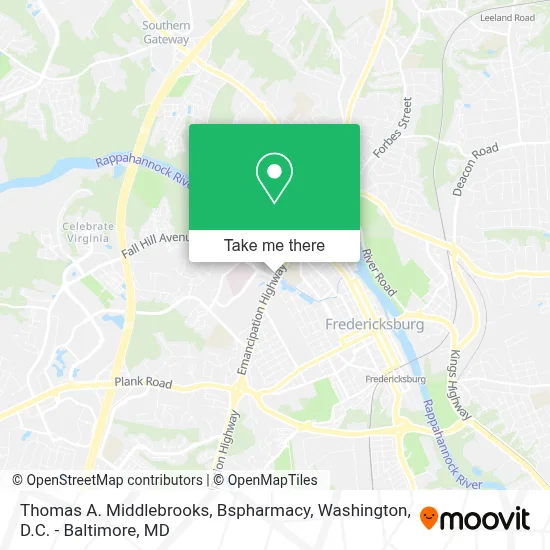 Thomas A. Middlebrooks, Bspharmacy map