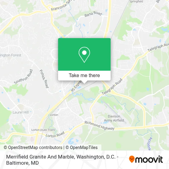 Merrifield Granite And Marble map