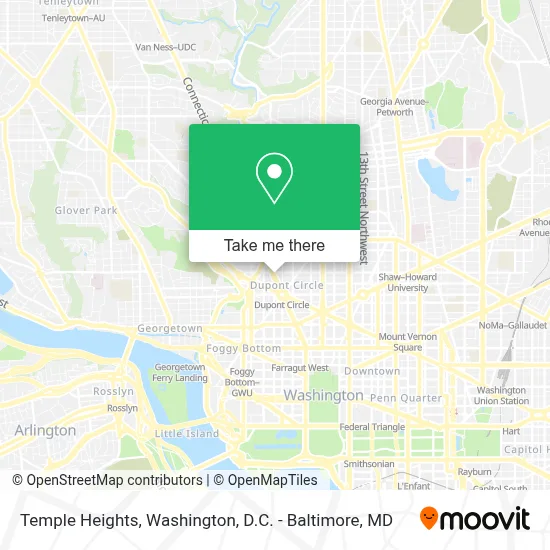 Temple Heights map