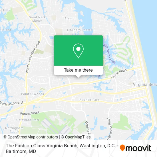 The Fashion Class Virginia Beach map