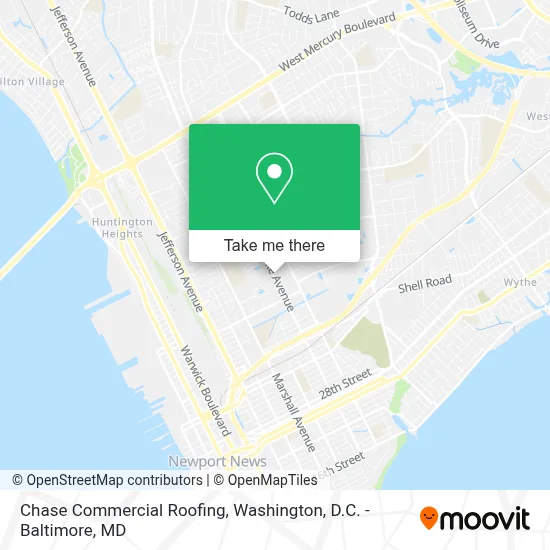 Chase Commercial Roofing map