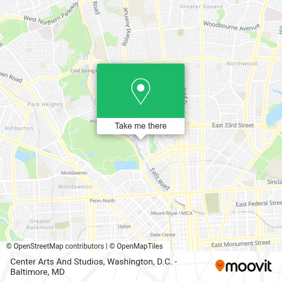 Center Arts And Studios map