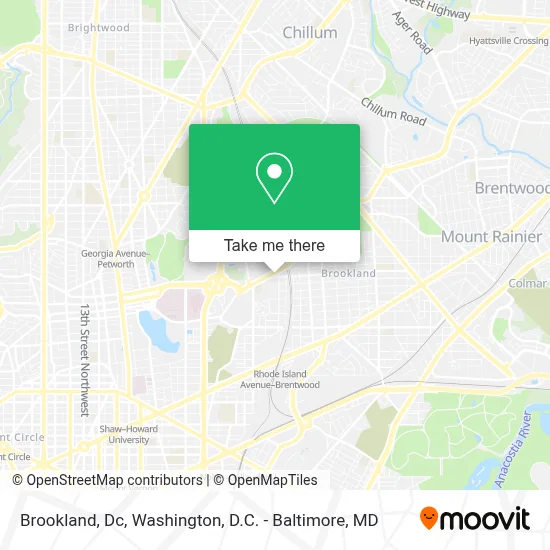 Brookland, Dc map