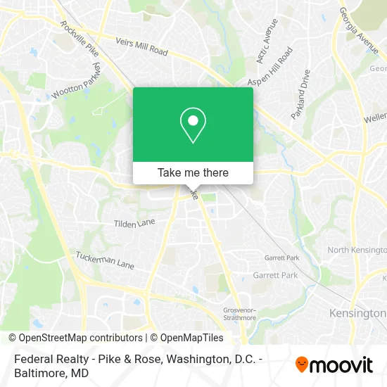 Federal Realty - Pike & Rose map