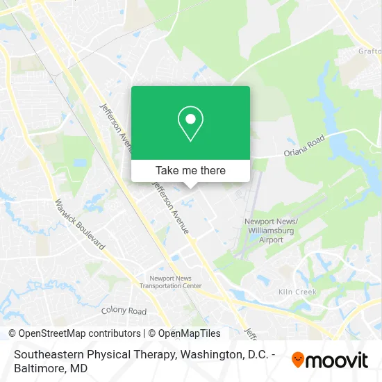 Southeastern Physical Therapy map