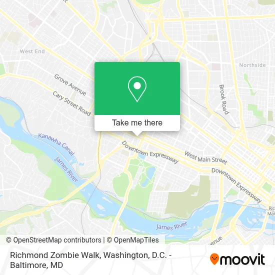 Richmond Zombie Walk map