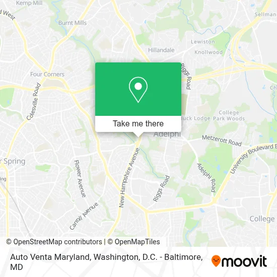 Auto Venta Maryland map