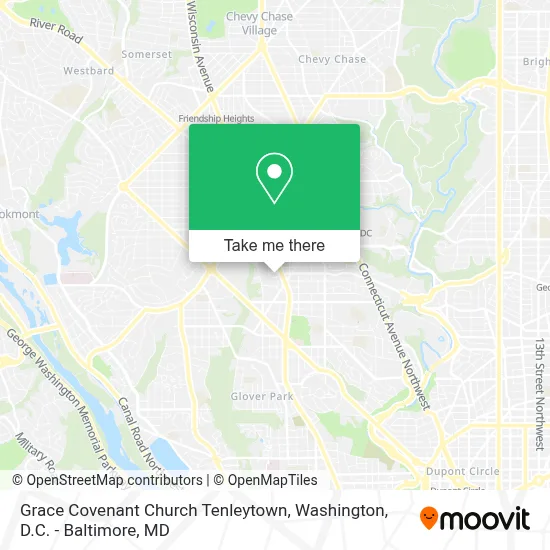 Grace Covenant Church Tenleytown map