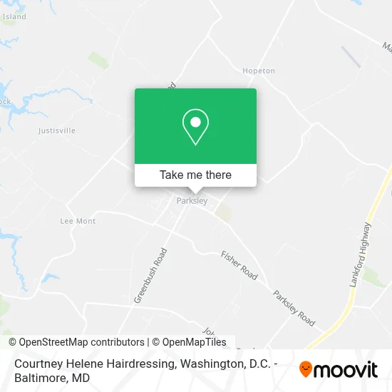 Courtney Helene Hairdressing map