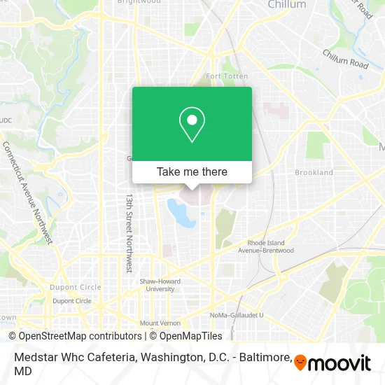 Medstar Whc Cafeteria map