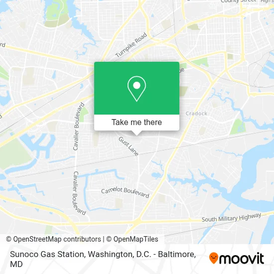 Sunoco Gas Station map