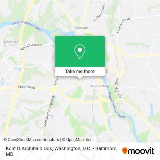 Kent D Archibald Dds map