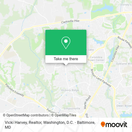 Vicki Harvey, Realtor map