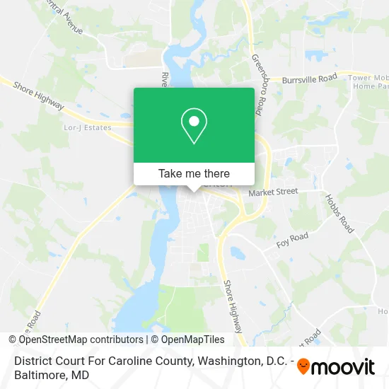 District Court For Caroline County map