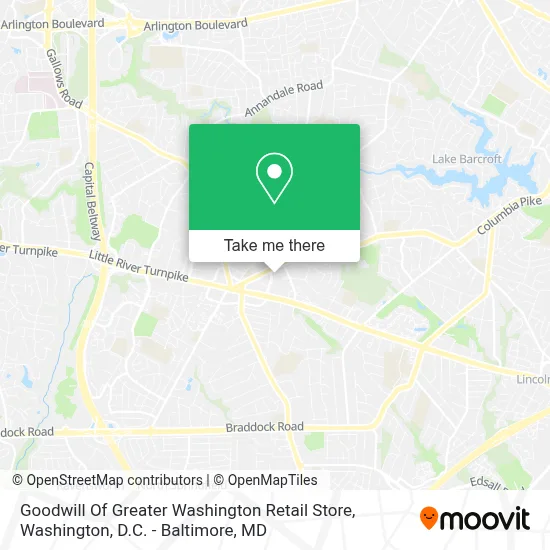 Goodwill Of Greater Washington Retail Store map