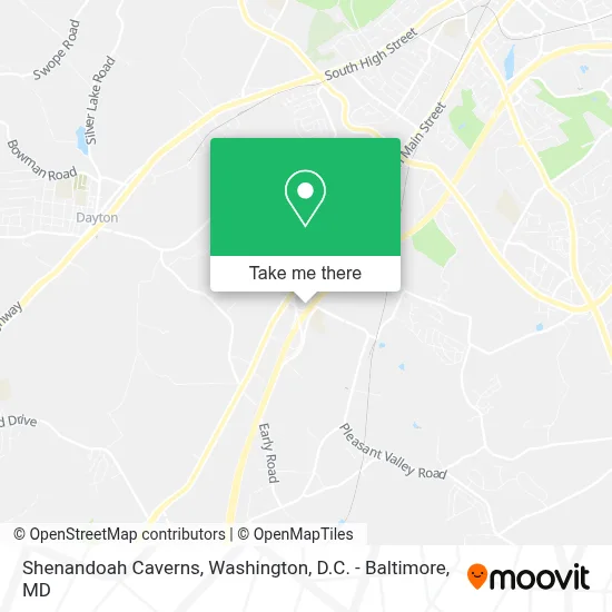 Shenandoah Caverns map