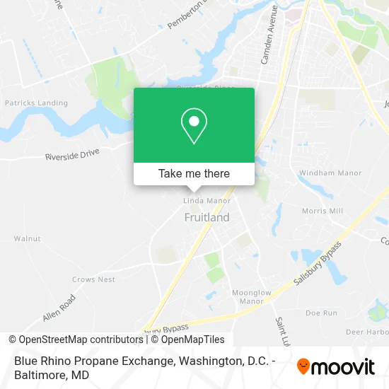 Blue Rhino Propane Exchange map